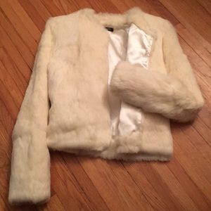 Shine of New York M/L rabbit fur coat.